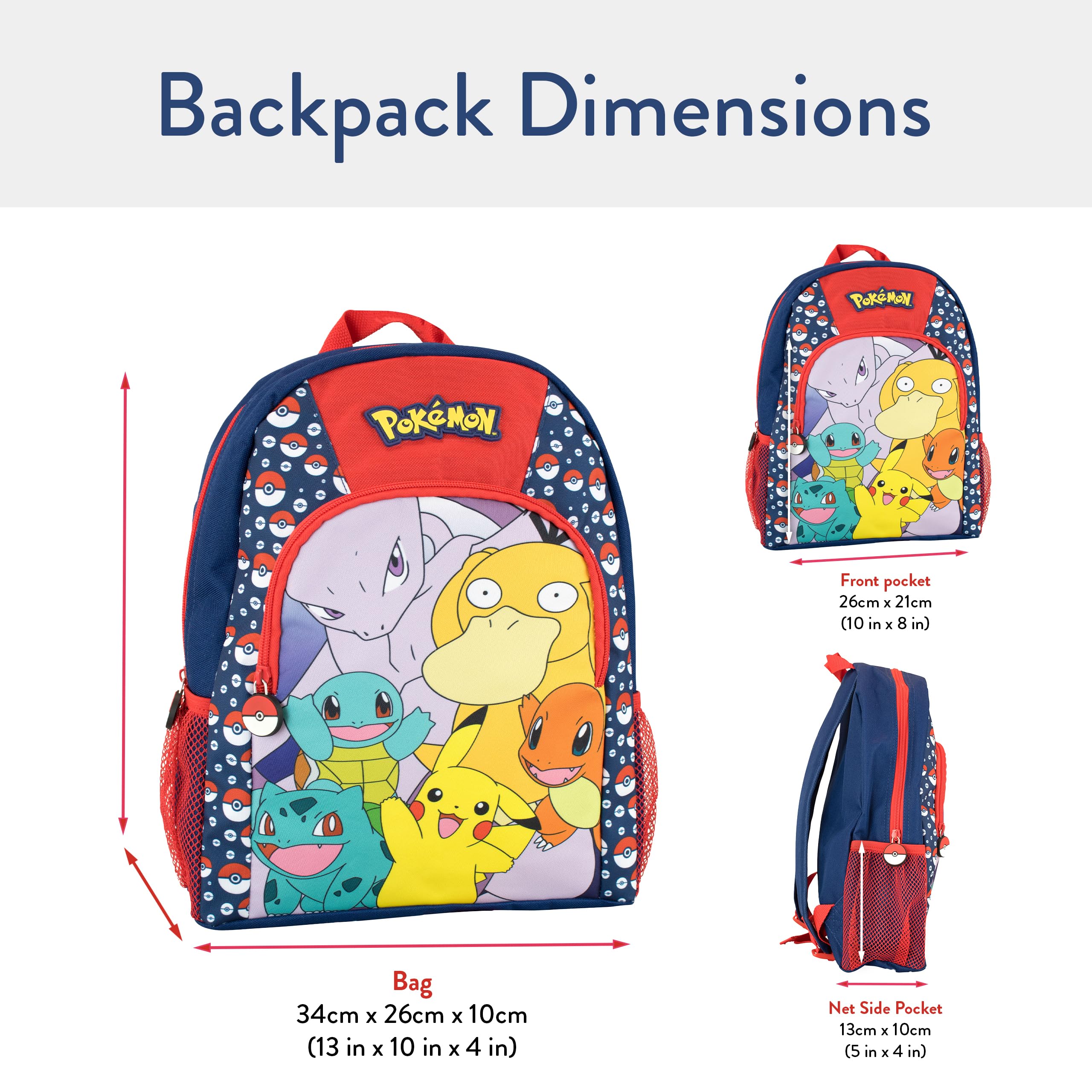 Pokemon Mochila para Niños, Talla única