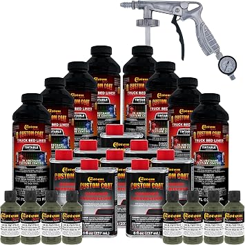 Custom Coat Olive Drab Urethane Spray-On Truck Bed Liner Kit, 2 Gallons