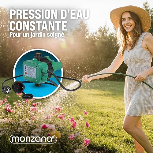 MONZANA® Pressostat pompe eau avec câble 10 bar protection fonctionnement à sec contrôleur pompe pression interrupteur de pression surpresseur - 8
