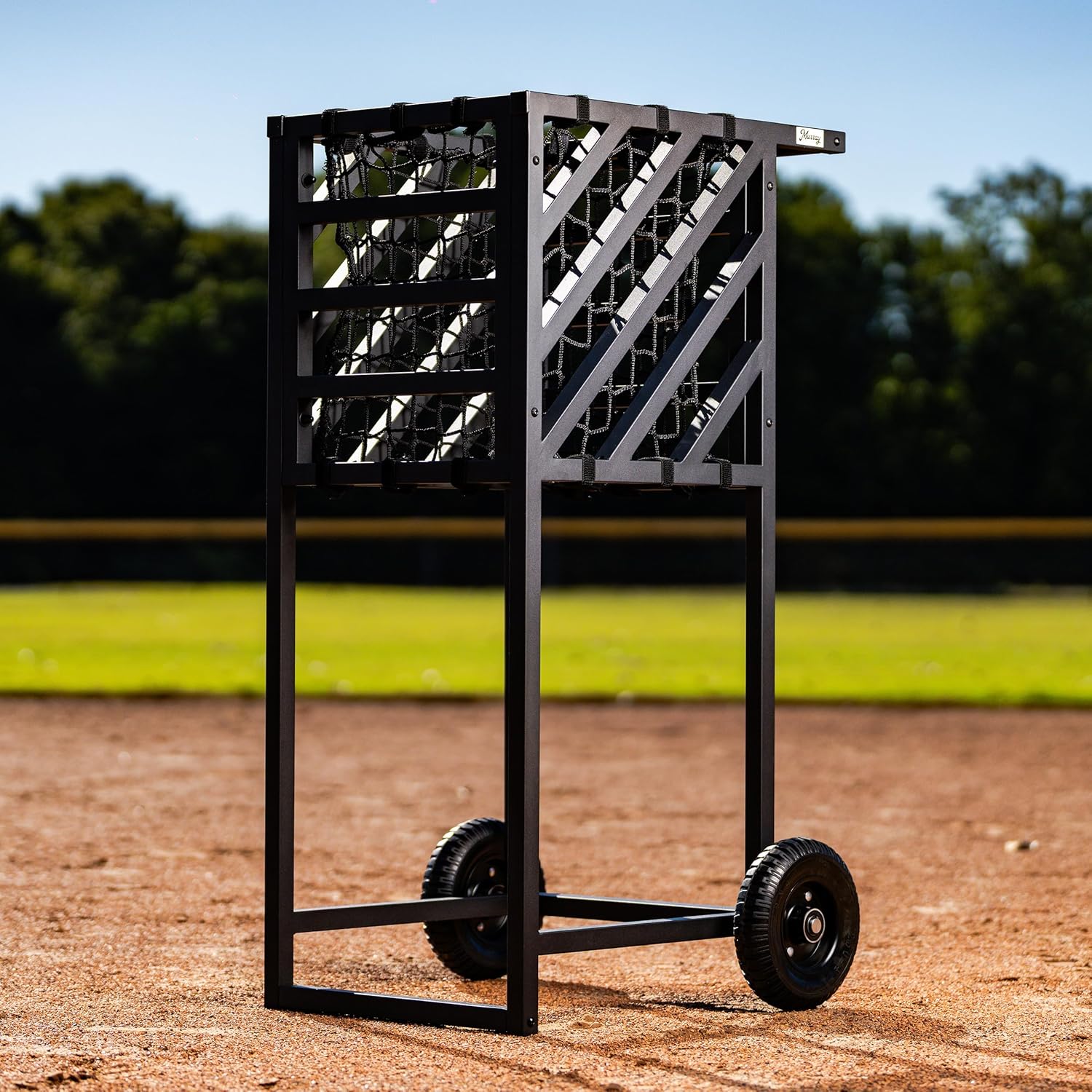 Murray Sporting Goods Baseball Softball Practice Cart - Heavy-Duty Ball Cart with Wheels, Large Capacity Ball Carrier for Hitting Batting Practice