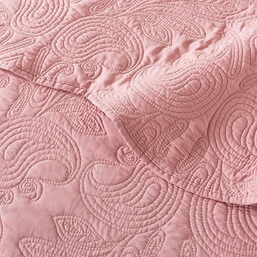 Miniatura 6 de HoneiLife Juego de edredón tamaño King  Juego de edredón de microfibra de 3 piezas, colchas ligeras, cubrecamas reversibles, funda de cama rústica,