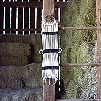 Vista 5 de Rayon - Cincha de caballo de 17 hebras, circunferencia antideslizante con hebilla plana, suministros de equitación occidental, color bronceado/negro