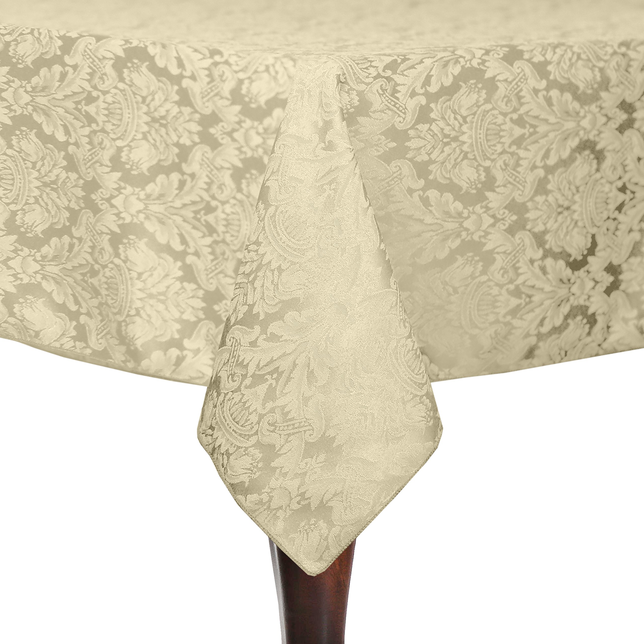 Ultimate Textile Saxony 72 x 72-Inch Square Damask Tablecloth Cafe