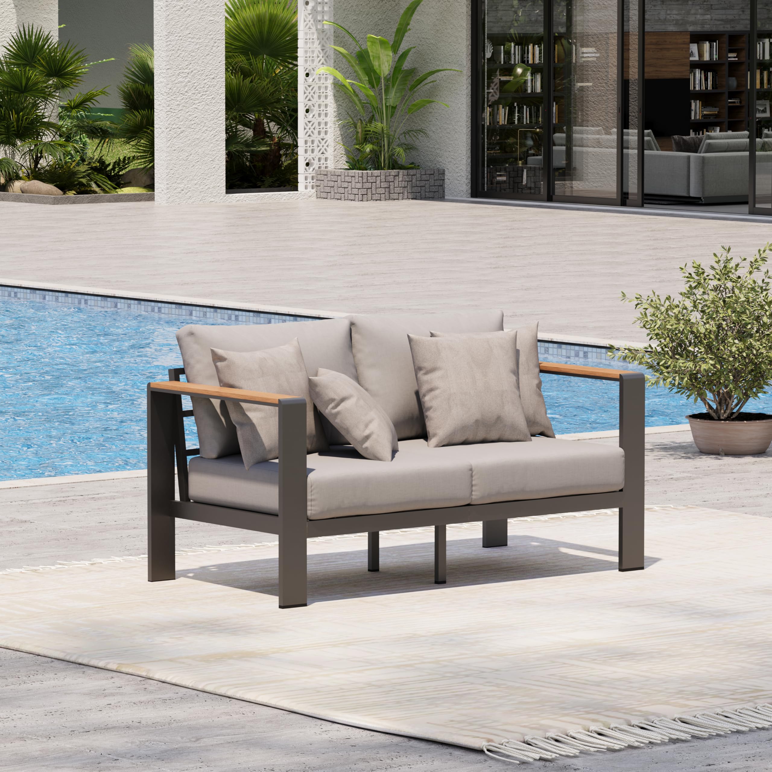 Oasbira Aluminum Loveseat