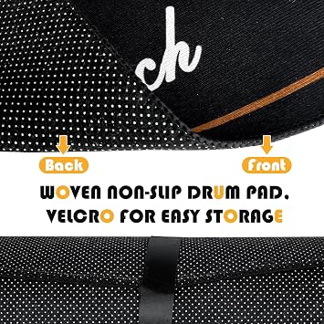 Invech 4 x 6 Ft Drum Rug with Non-Slip Grip Bottom, Soundproof Drum Floor Mat, Accessories Gift for Drummers (Black)