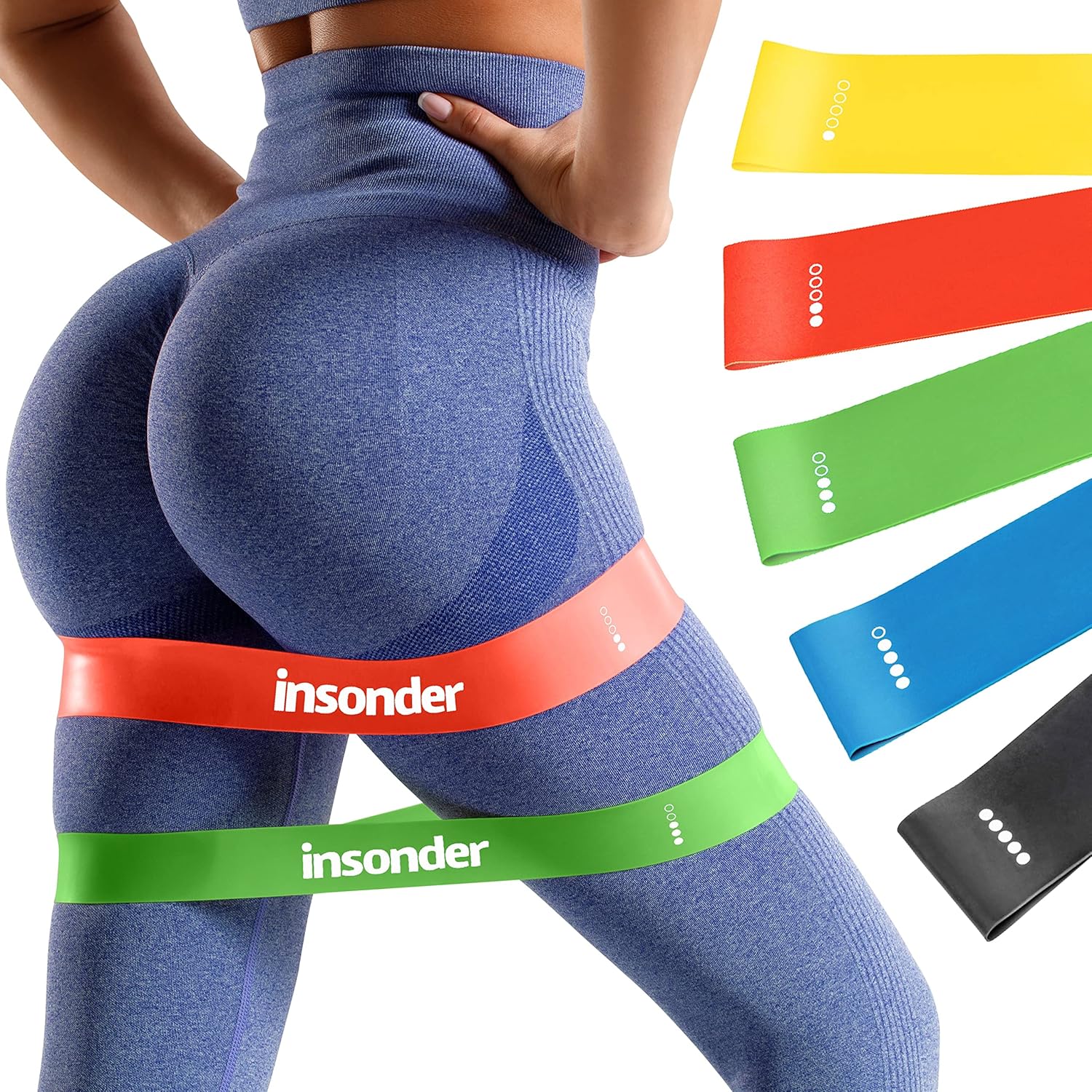 Resistance Bands [Improved Edition] Set Exercise Bands Workout Bands Stretch Bands Loop Kit