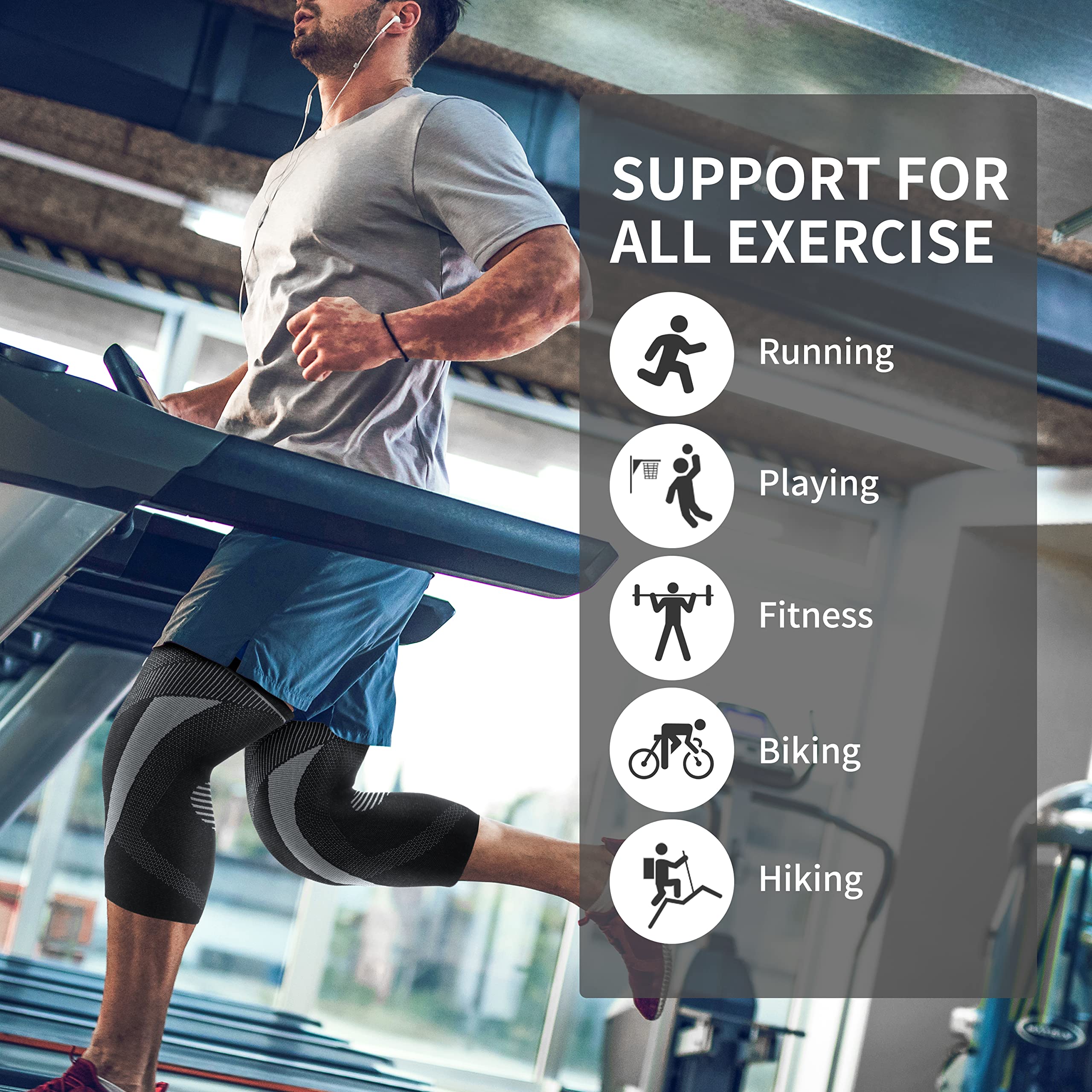 PROIRON Genouillère Sport Genouillère Genou pour Hommes/Femmes Immobiliser le Genou, Resserrer les Muscles et Prévenir les Tensions Respirant et Antidérapant,1 pair