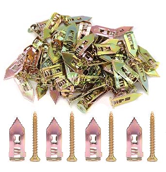 cSeao 120pcs Self Drilling Drywall Anchors Screws Kit, No Drill Holes in Wall, Perfect for TV, Shelf Straps, Cabinet & Decoration Fixing Curtains, Calligraphy, Wall Cabinets