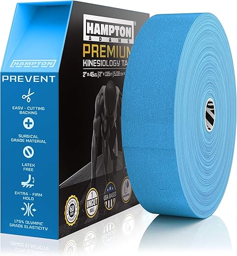 Hampton Adams | As Seen on Shark Tank | Elastic Kinesiology Tape (Bulk Roll) | 135ft Uncut | Supports & Protects Muscle Wrist Knee Shoulder Back