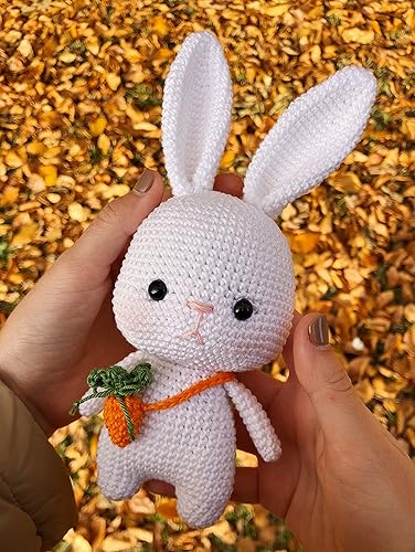Miniatura 2 de Baby Amigurumi White Bunny Crochet toy Rabbit Nursery Decor Animal Cotton Animals Toddler Eco Friendly Stuffed Kids Children Gifts Ideas Handmade