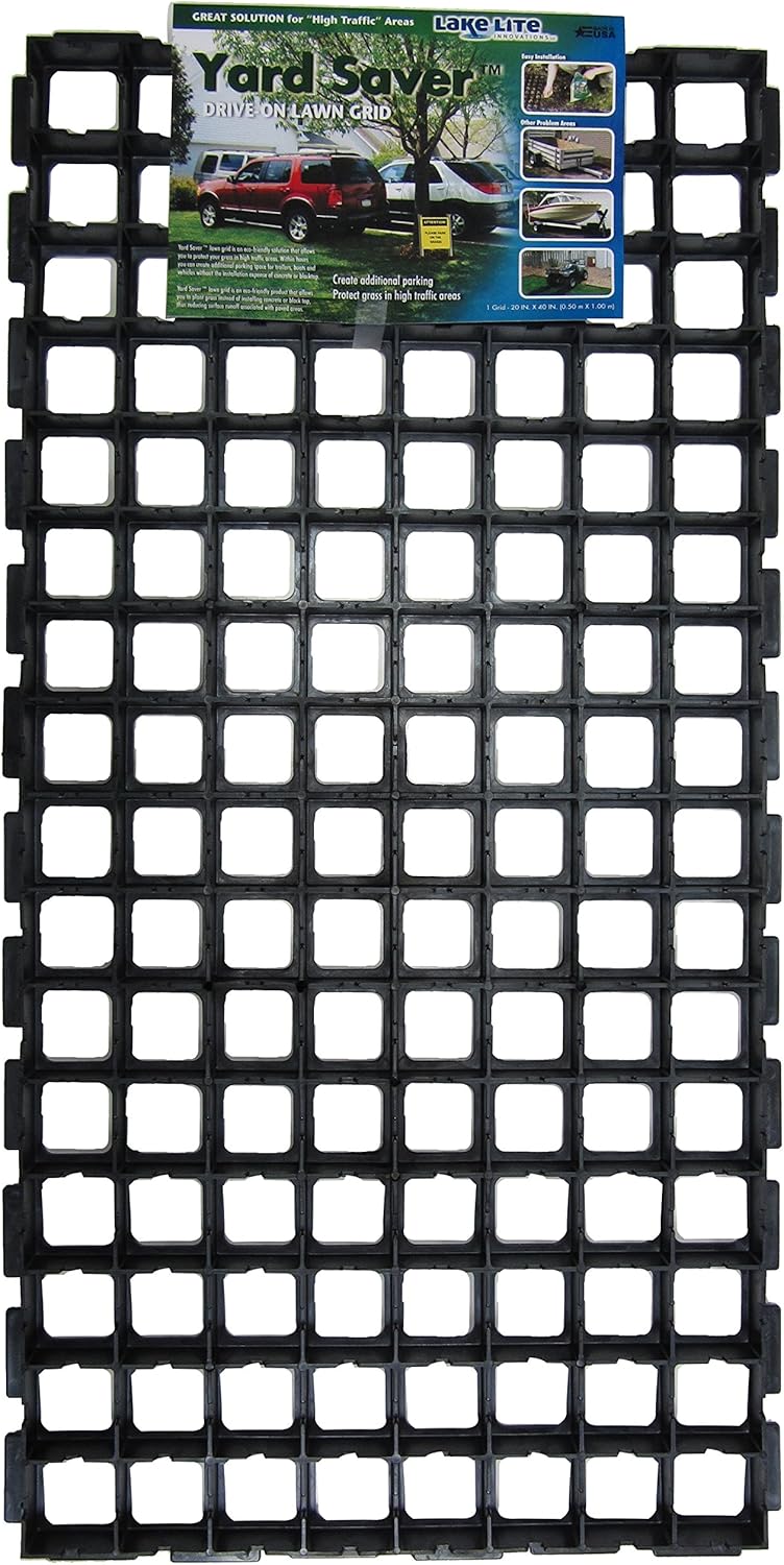 FGLLI01874-5PK Drive-On Lawn Grid, 38.5 x 19 x 1.25, Black (Pack of 5)