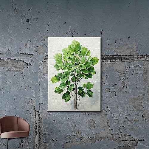 Miniatura 5 de Printable tropical green leaves art, Botanical greenery gallery wall art prints, Modern nature wall art, abstract landscape, colorful greenery,
