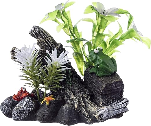 GloFish Driftwood Ornament, Large Detailed Aquarium Décor, Changes Color Under Blue and Black LEDs