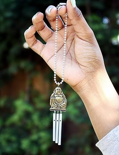 Miniatura 4 de Abalorio musical para coche de Jacob, Buda feliz, Budai, Hotei o Putai, mini carillón de viento