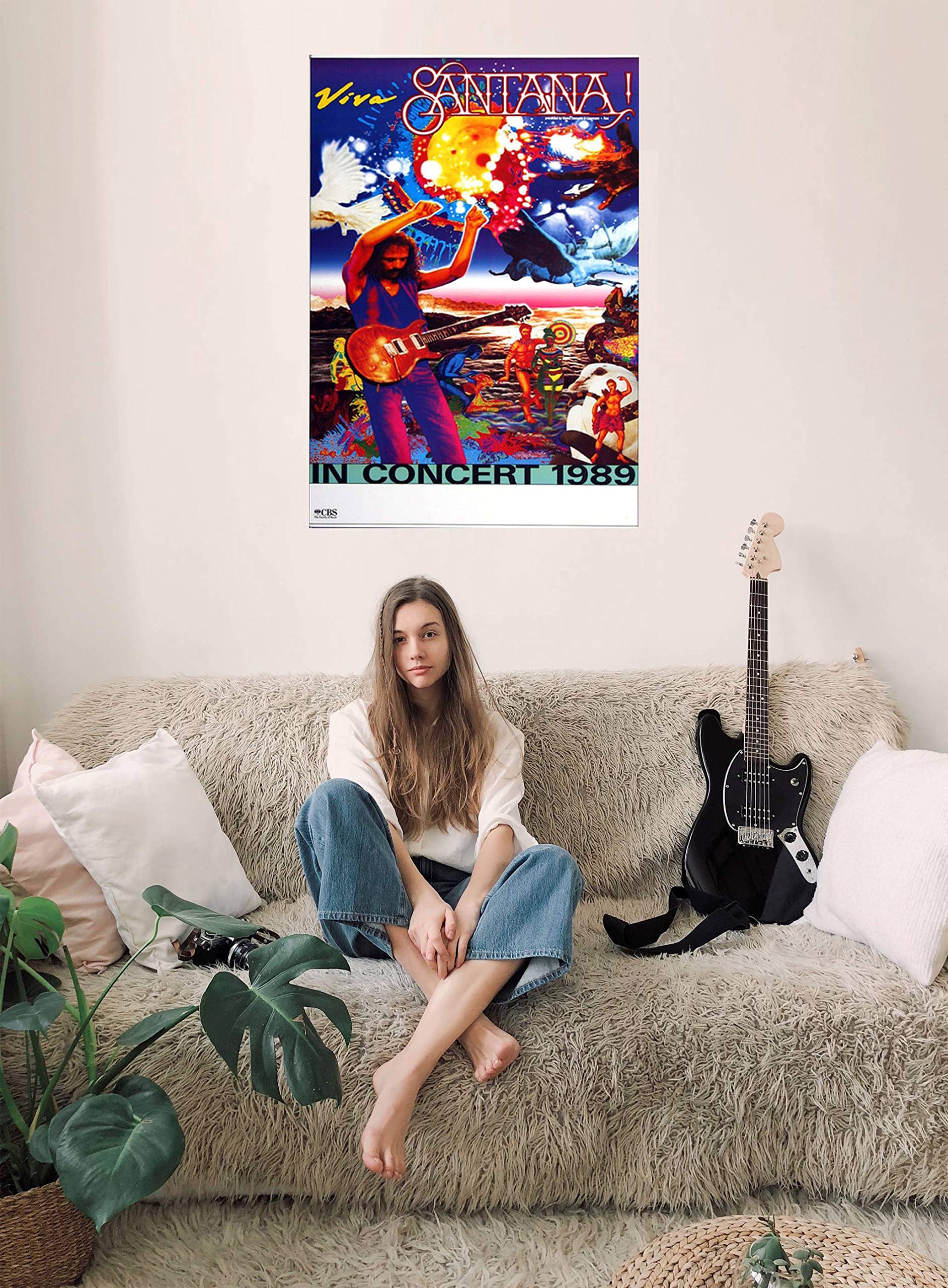 Santana - Viva Santana, 1989 » Konzertplakat/Premium Poster | Live Konzert Veranstaltung | DIN A1 «