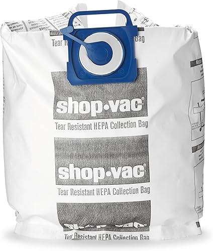 Miniatura 3 de Shop-Vac 9021733 - Bolsas de filtro Hepa resistentes al desgarro 5-10 galones color blanco paquete de 2