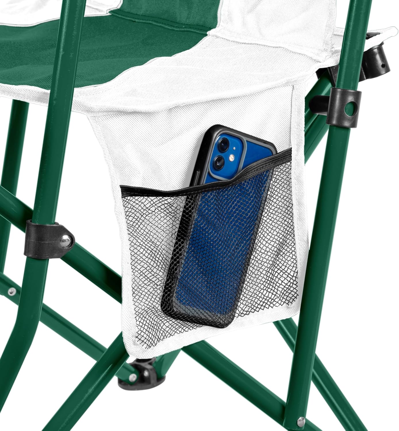 FANMATS NFL Hard Arm Chair – Steel Frame with Double Layered Polyester | Team Color | Mesh Cup Holders