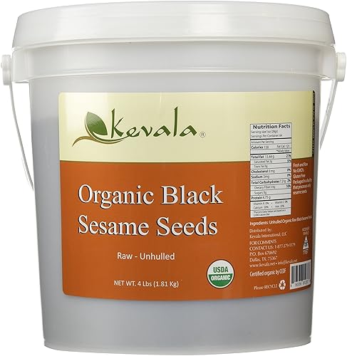 Semillas de sésamo negro orgánico Kavala 4 lbs crudas