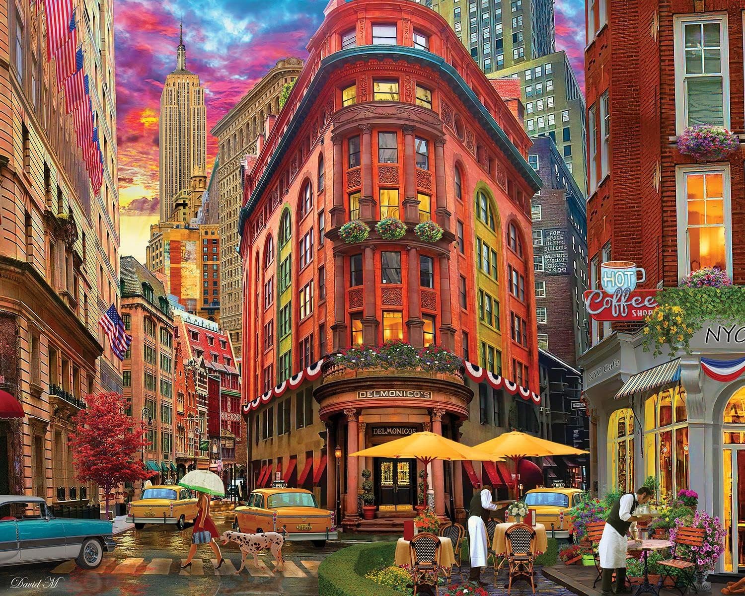 Springbok NYC Street 1000 Piece Jigsaw Puzzle for Adults - New York City Scene - Unique Cut Pieces - Made in USA