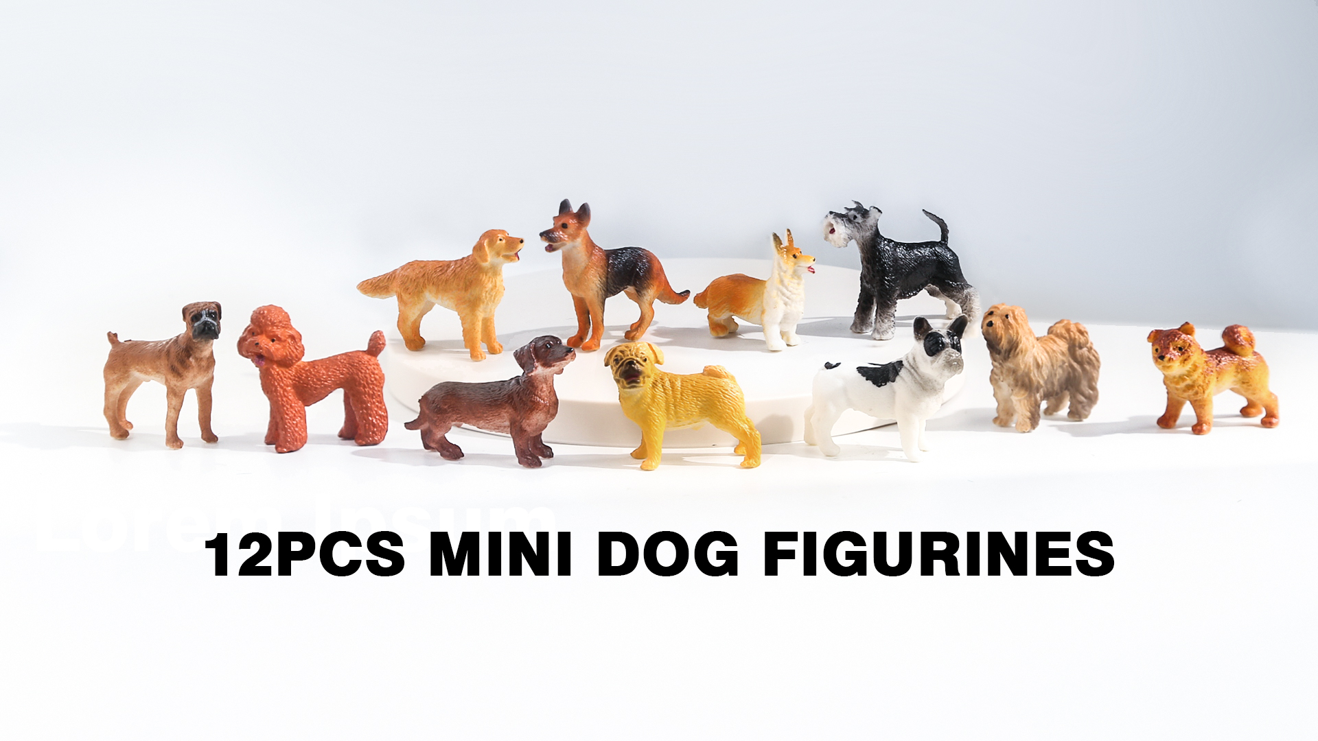 Hundefiguren-Spielset – 8-teiliges Set Aus PVC, Realistische Welpen-Figuren, Für Deko & Spiel