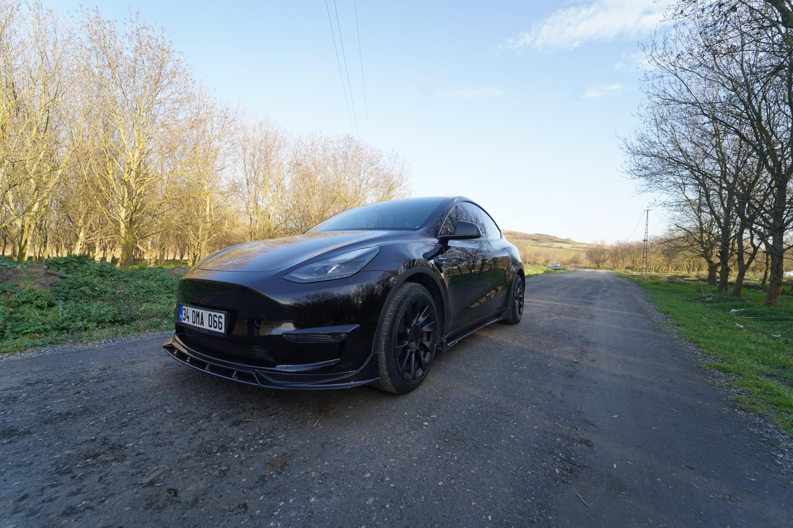 Tesla Model Y Induction 20" Felgenschutz – Klebstofffreie Ultra-Fest Klemmpassung, CNC-Präzisionsschnitt, PPF Inklusive, 4er Set (4 Räder) Komplettsatz – Schwarz