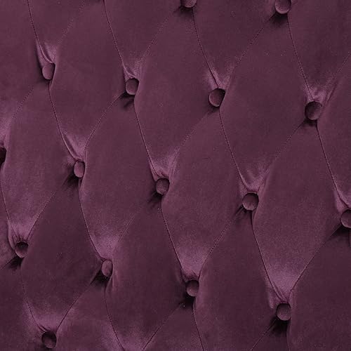 Miniatura 7 de Christopher Knight Home GDFStudio Leona Modern Glam - Sofá biplaza de terciopelo copetudo, pasas y marrón oscuro