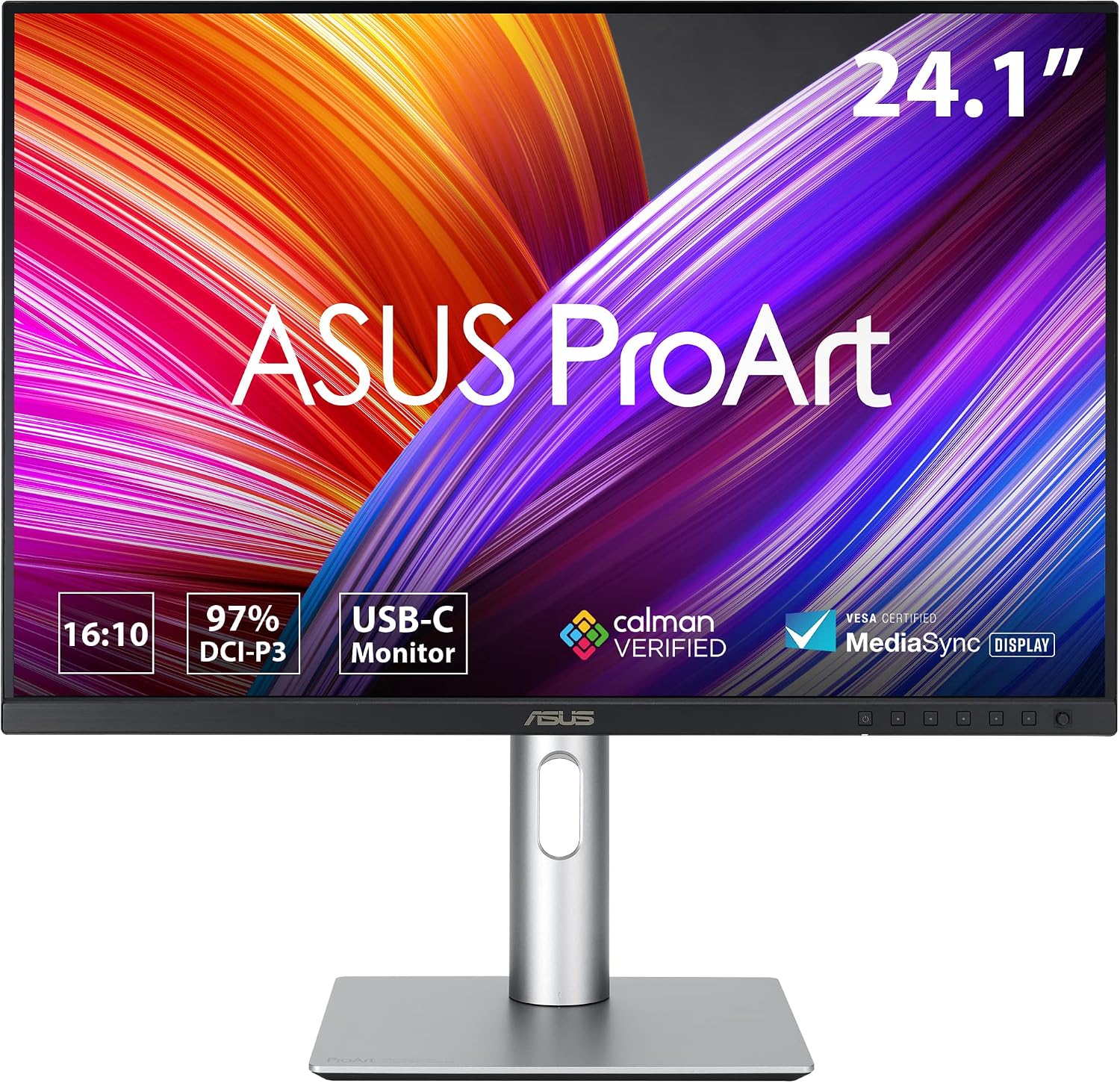 ProArt PA248CRV 24 Inch WUXGA USB-C Professional Monitor for Mac | 16:10 (1920 X 1200), Calman Verified, Delta E<2, Daisy Chain, 97% DCI-P3, USB-C PD 96W, Ergonomic Stand, 100% sRGB