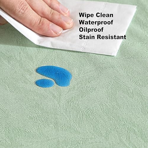 Miniatura 7 de Newbridge Mantel de vinilo con parte trasera de franela de vinilo de color liso con hojas de napa, calidad de hotel para patio interiorexterior,