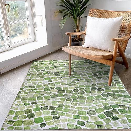 Miniatura 5 de ReaLife - Alfombra ecológica de fibras recicladas prémium, lavable en máquina, antimanchas, antideslizante, sin desprendimientos, apta para familias