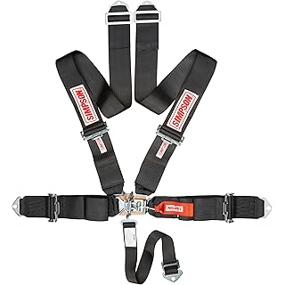 Simpson Racing 29061BK Latch and Link 62" Black Pull Up Bolt-in Individual 5-Point Harness System