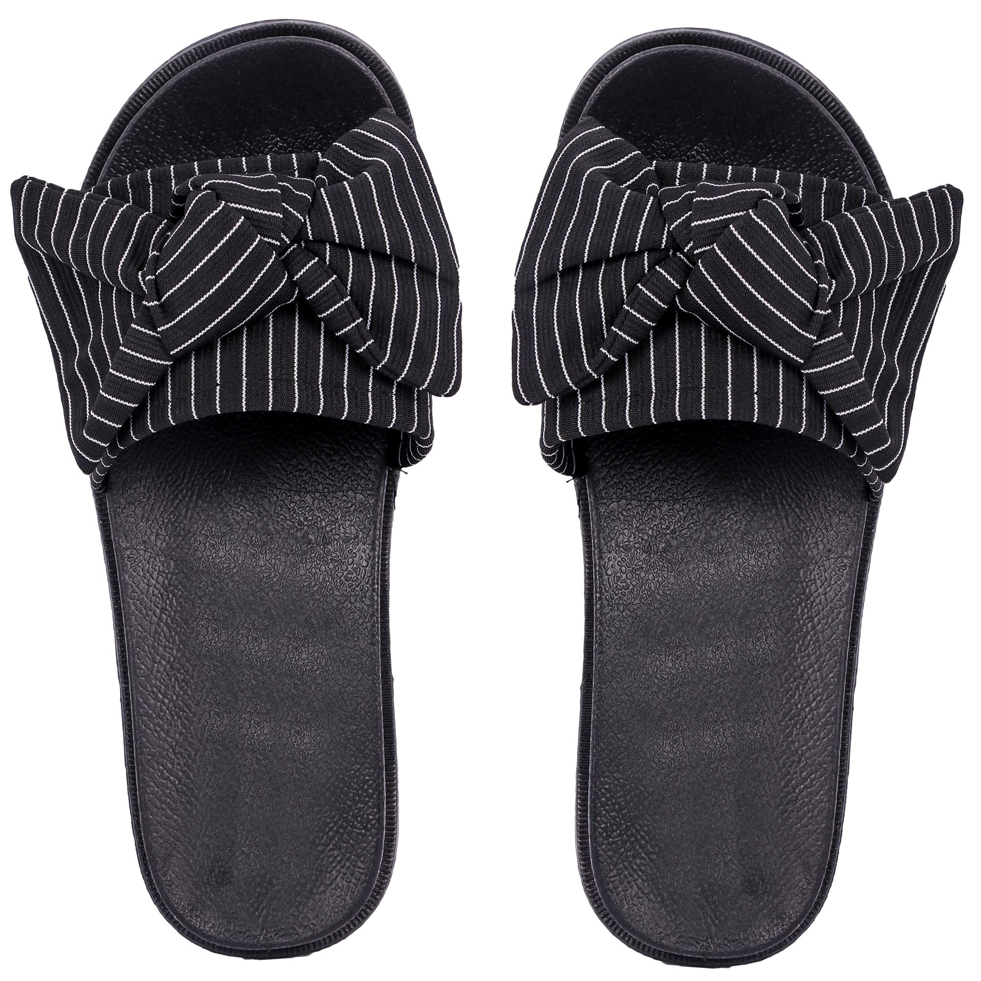 brauchWomen's Stripe Bow Slides