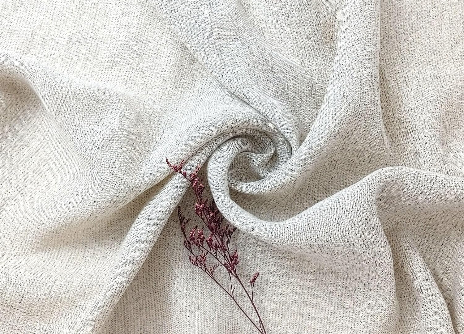 Linen Polyester Blend Fabric with Delicate Stripe Harmony 7749 7750 Black