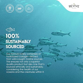 Marine Collagen Powder 400g ~ Wild Caught Whitefish ~ Supports Bone Health & Muscle Growth ~ Type I Hydrolyzed Collagen Peptides ~ Halal Certified ~ by Revive Naturals