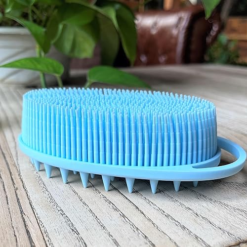 Miniatura 116 de Cepillo sensorial prémium para niños o autismo, exfoliante corporal de silicona suave, cepillos 2 en 1 para terapia ocupacional, esponja