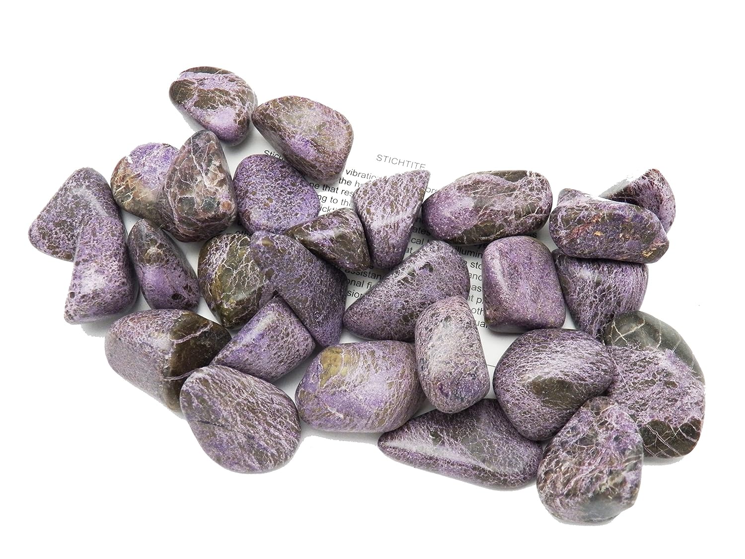 Fundamental Rockhound™ Products: 1 pc Stichtite Tumbled Stone AA Quality Crystal from South Africa (Large (8.1-15 g))