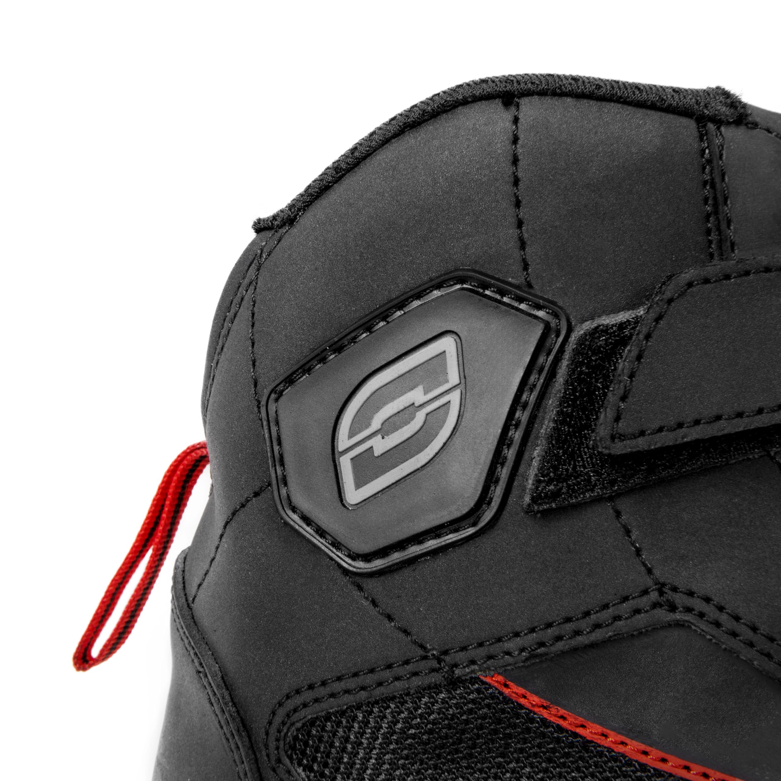 OZONE MOTO City Motorradstiefel Herren und Damen | PU Leder | Verstärkte Knöchel und Fersen | Langer Reißverschluss | Reflektierende Elemente | Größen bis 48