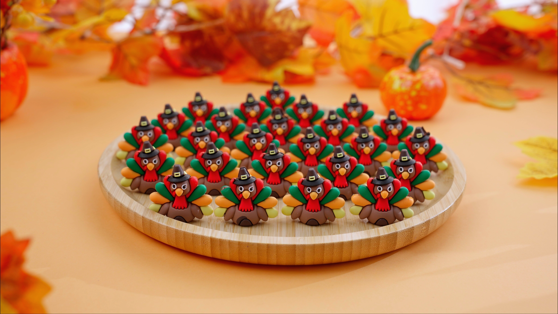 Amazon.com: Halloscume 50 Pcs Thanksgiving Mini Turkey Figurine to