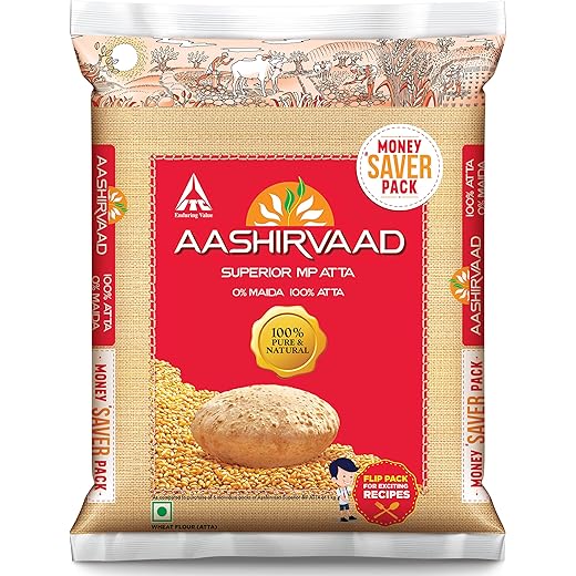 Aashirvaad Whole Wheat Flour - No Maida - 5kg