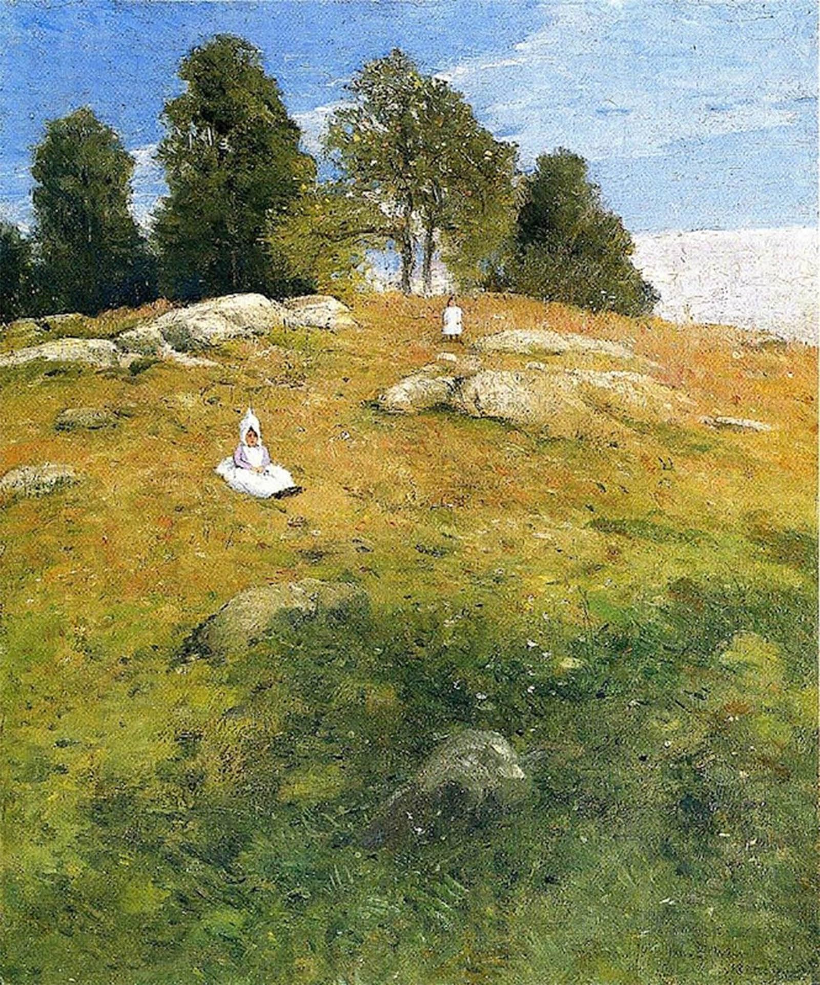 Artxlxxbn No Frame Famous Painting Art Wall Decor Abstract Art Picture Summer Afternoon Shinnecock Landscape By Julian Alden Weir Animal Pictures For Home Decor 60X90cm