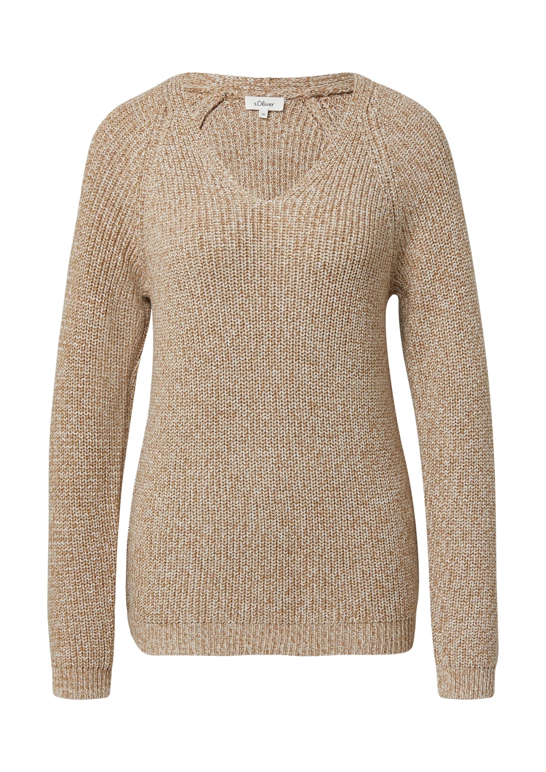 s.Oliver Strickpullover mit V-Ausschnitt und Raglanärmeln