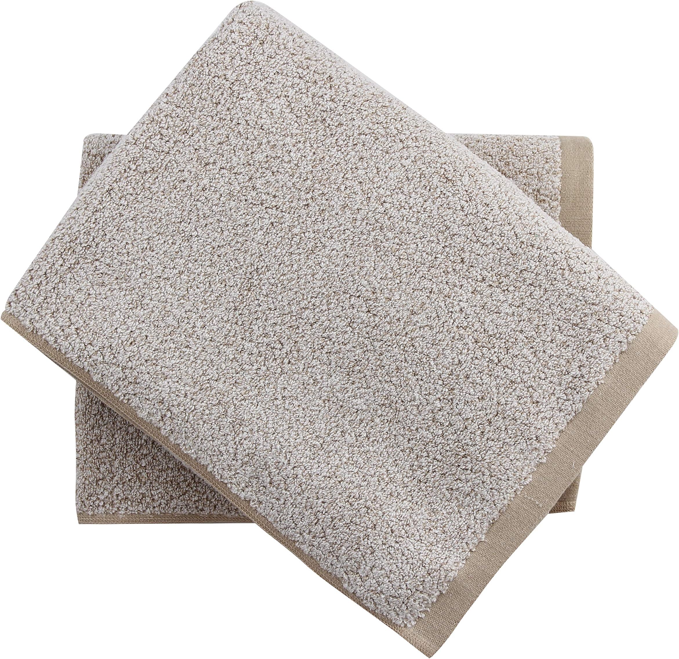 EverplushDiamond Jacquard Quick Dry Bath Towel,2Pack,Khaki