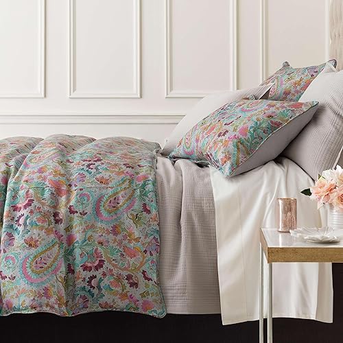 Miniatura 8 de Fundas de almohada de puntos de acuarela (par), tamaño King, patrón gráfico múltiple