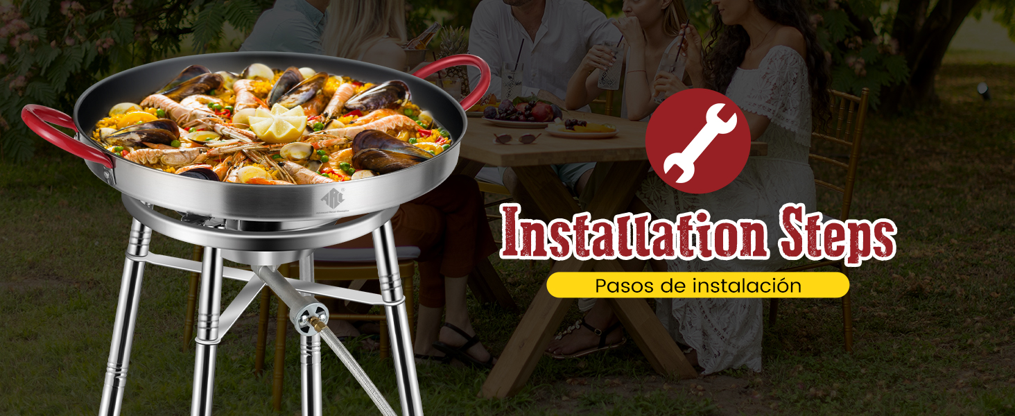 Amazon.com: ARC Nonstick Paella Pan, Stainless Steel Burner and