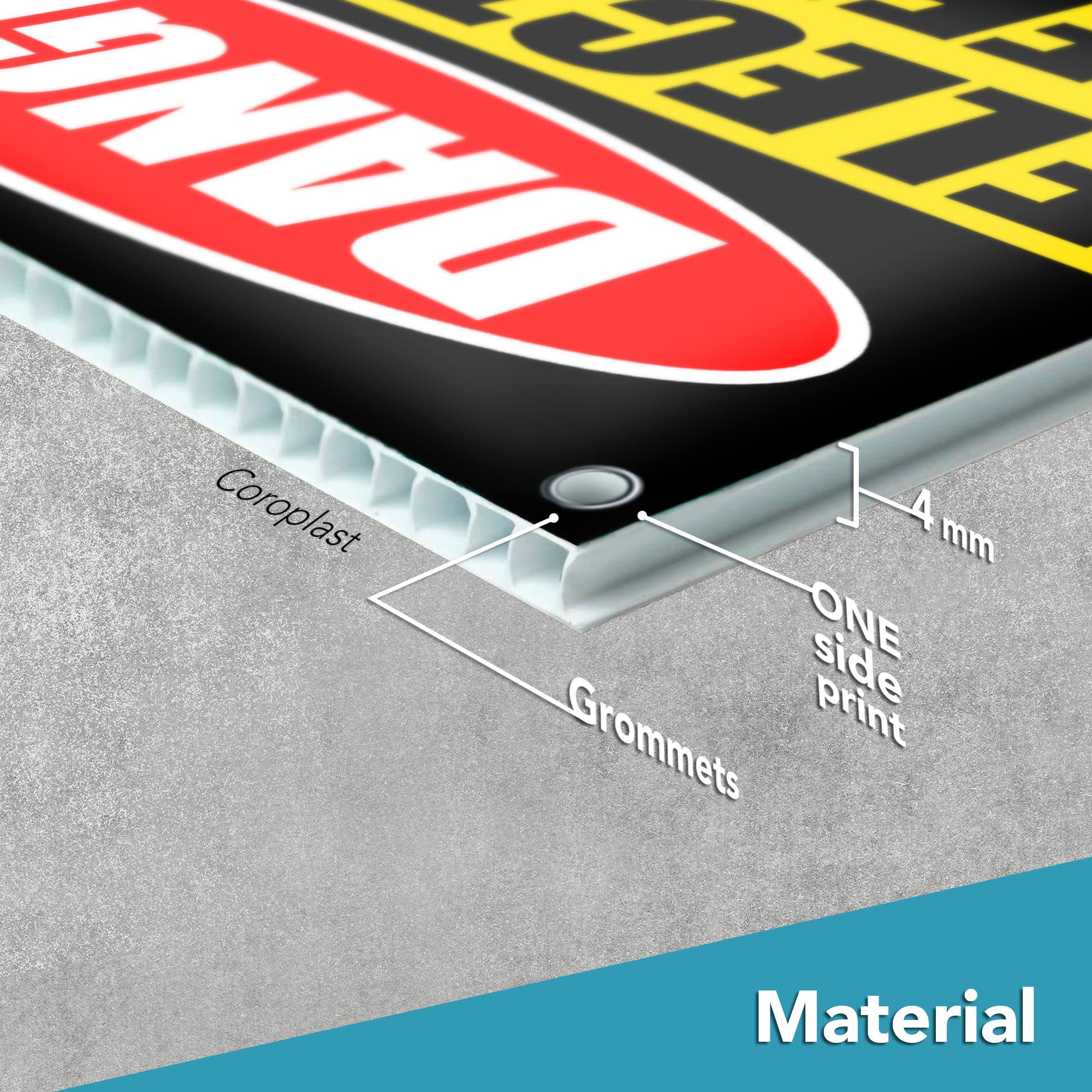 Señal de advertencia de valla eléctrica Danger Coroplast de 11 x 8 pulgadas para propiedad, letrero de advertencia de valla eléctrica Keep Away