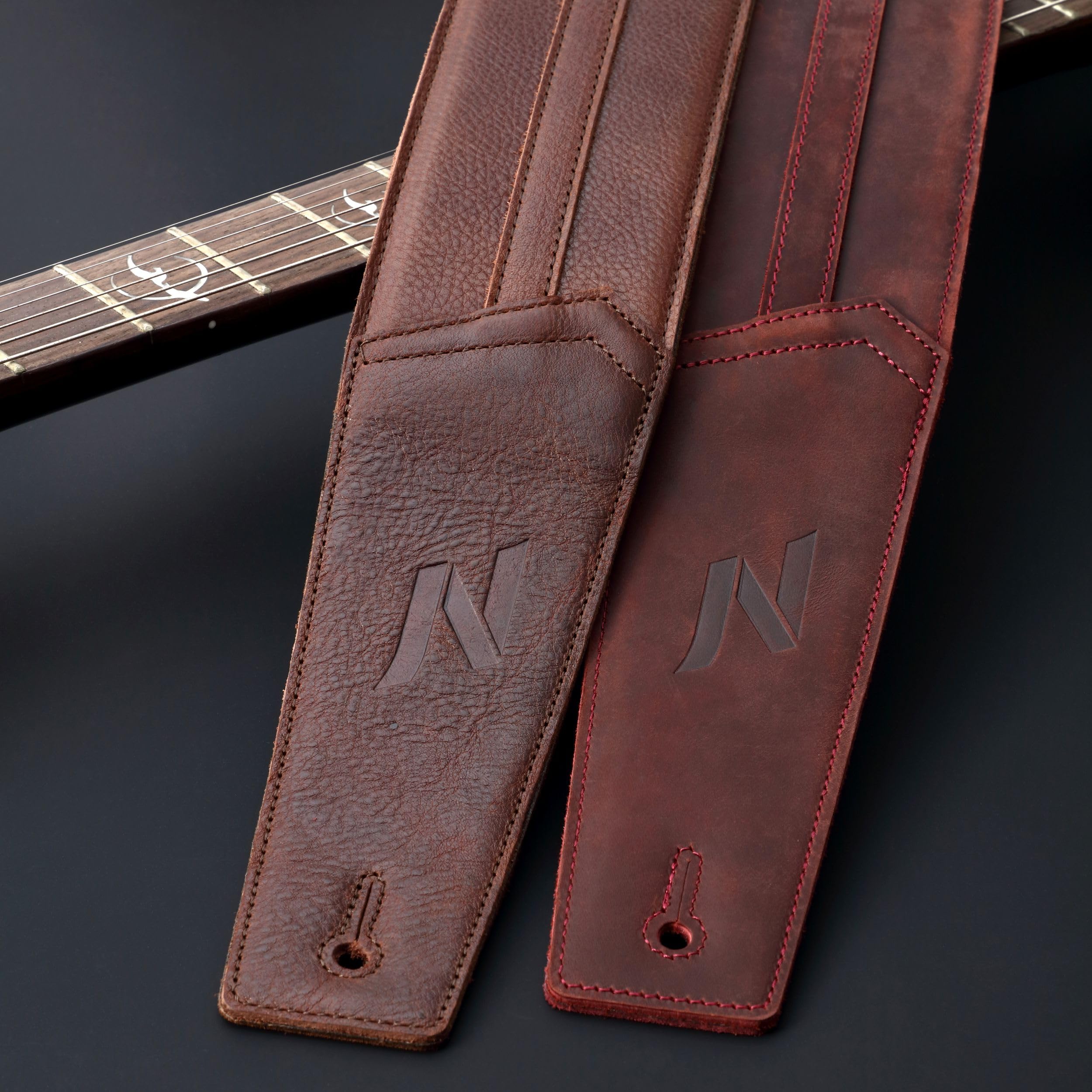 Nefelibata Correa de guitarra 3", con acolchado de espuma y bucle para guardar el cable, para bajo, guitarras eléctricas y acústicas