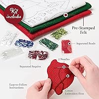 Vista 3 de Bucilla, Guess 89614E - Kit de fabricación de calcetines de fieltro de 18 pulgadas, perfecto para manualidades y manualidades