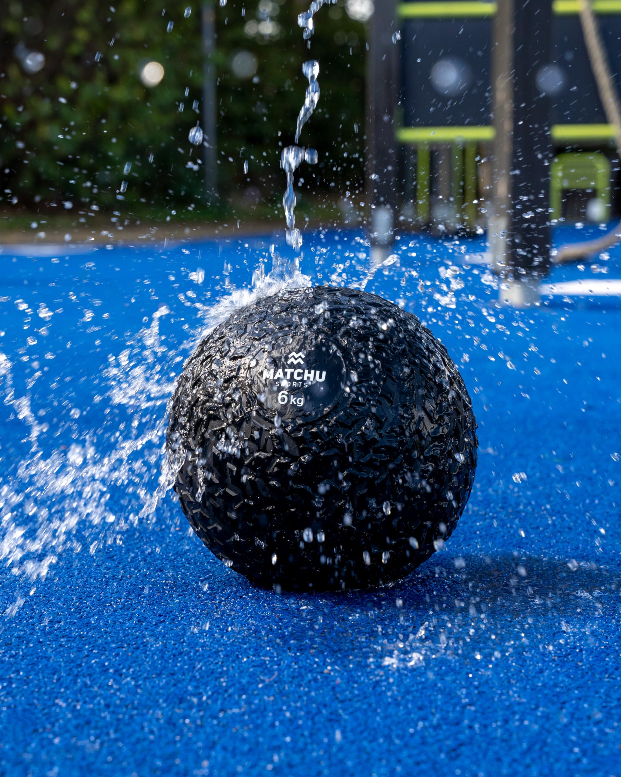 MATCHU - Slam Ball - Disponibile in 3, 6, 9 e 12 KG - Gomma - Nero (Nero - 12 KG)