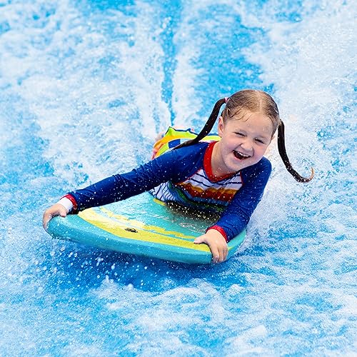 Miniatura 2 de Nice C Tabla de carrocería bodyboard tabla de surf para niños con correa de aleta ajustable y correa ligera con núcleo EPS para remar surf cubierta