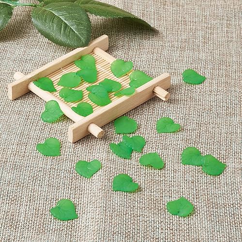 Miniatura 56 de Craftdady Dijes de cuentas de hojas de arce transparentes, colgantes colgantes de adorno para colgar, bonitos dijes para collares, pulseras, Hoja
