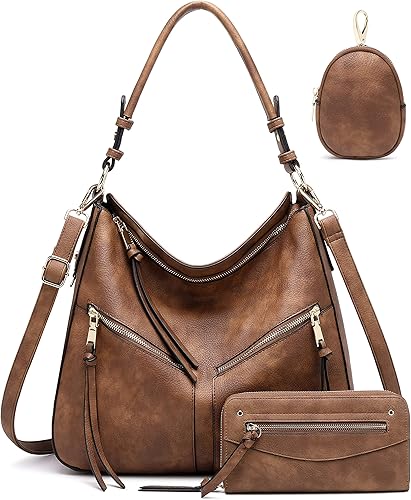 Lapsting Bolsos Hobo para mujer, bolso de mano para mujer, bolso de hombro bohemio, monederos cruzados de piel sintética